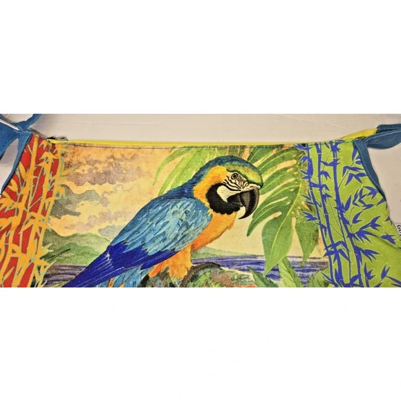 Guy Harvey Purse Parrot Tropical Bird Floral Colorful Bag Adjustable Sholder - Picture 12 of 14